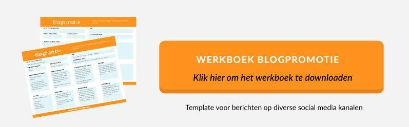 Werkboek Blogpromotie op Social Media | Succesvol-Bloggen.nl | blogpromotie | socialmedia
